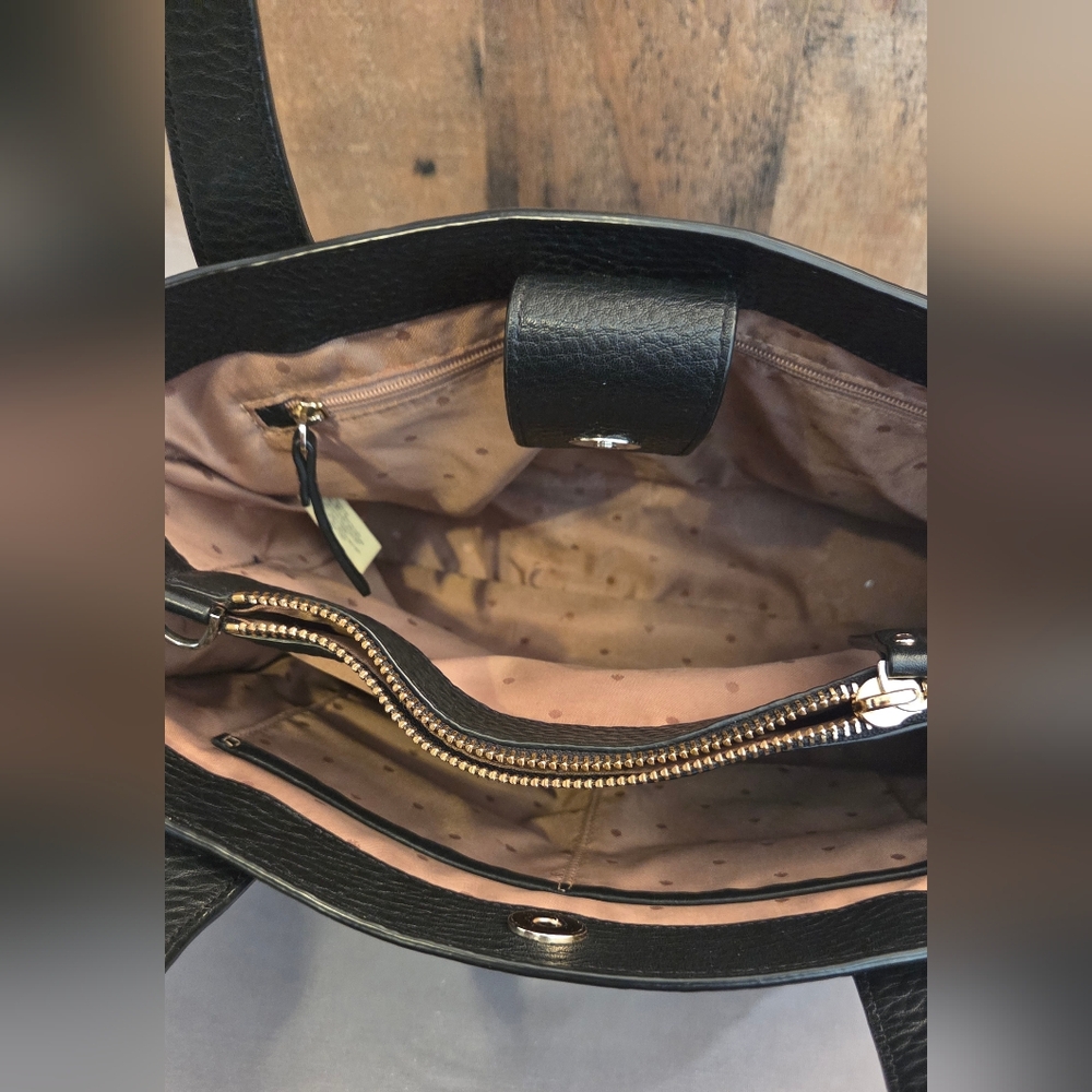 Kate Spade Black Leather Stewart Street Big Boy Tote - Picture 8 of 16